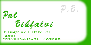 pal bikfalvi business card